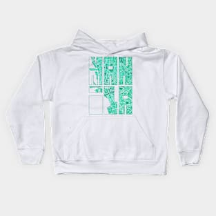 Manila, Philippines City Map Typography - Watercolor Kids Hoodie